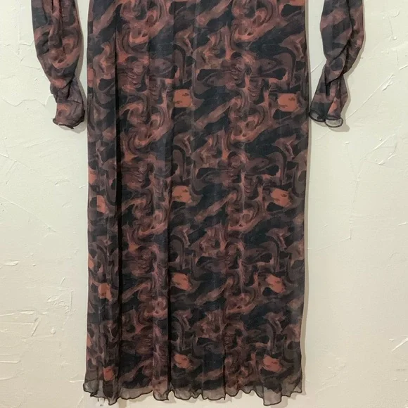 NWT Lost + Wander Contessa Long Sleeve Mesh Midi Dress Sz Large - Picture 12 of 13